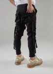 Штани карго чоловічі з лампасами чорні MFStore Изображение Штани карго чоловічі з лампасами чорні MFStore