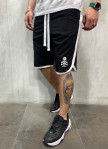 Шорты с белыми вставками и черепом MFStore Изображение Шорты с белыми вставками и черепом MFStore