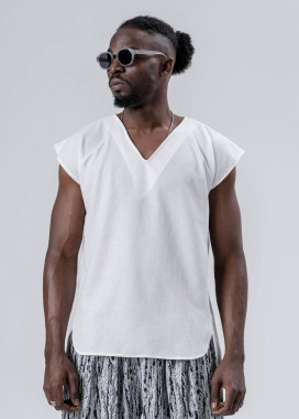 Дизайнерська безрукавка біла MFStore Изображение Дизайнерська безрукавка біла MFStore