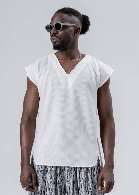 Дизайнерська безрукавка біла MFStore Изображение Дизайнерська безрукавка біла MFStore