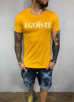 Футболка желтая с надписью Egoїste Mfstore Изображение Футболка желтая с надписью Egoїste Mfstore