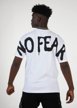 Футболка оверсайз no fear чоловіча біла MFStore Изображение Футболка оверсайз no fear чоловіча біла MFStore