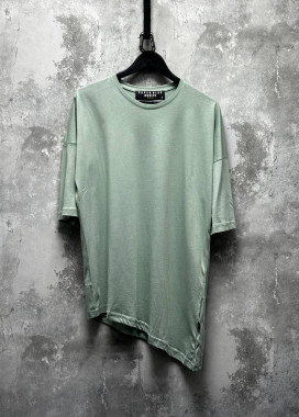 Футболка вільного крою скошена ментолова MFStore Изображение Футболка вільного крою скошена ментолова MFStore