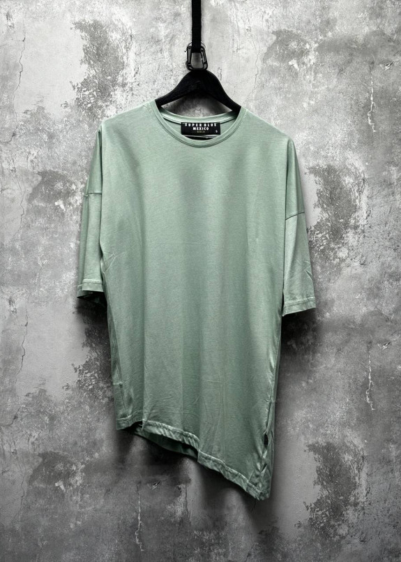 Футболка вільного крою скошена ментолова MFStore Изображение Футболка вільного крою скошена ментолова MFStore