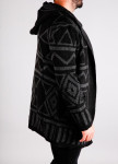 Кардиган черный с геометрическим принтом Mfstore Изображение Кардиган черный с геометрическим принтом Mfstore