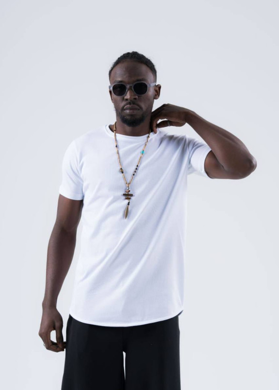 Подовжена базова біла футболка MFStore Изображение Подовжена базова біла футболка MFStore