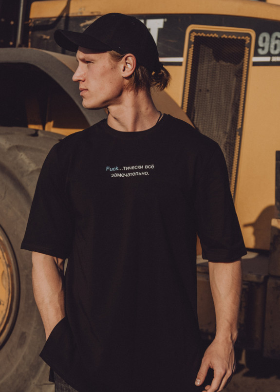Футболка черная мужская Fuck Изображение Футболка черная мужская Fuck