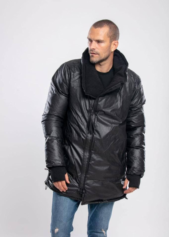 Полупальто мужское дизайнерское черное MFStore Изображение Полупальто мужское дизайнерское черное MFStore