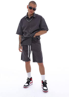 Костюм оверсайз з рубашкою сірий MFStore Изображение Костюм оверсайз з рубашкою сірий MFStore
