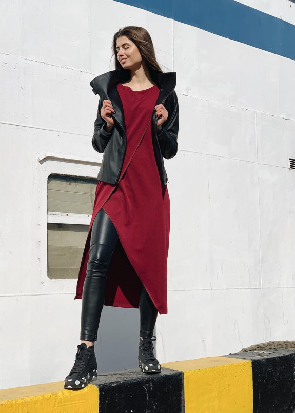 Удлиненное платье с разрезом 452 Изображение Удлиненное платье с разрезом 452