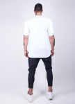 Изображение Мужская белая футболка прямого кроя со стропами MFStore
