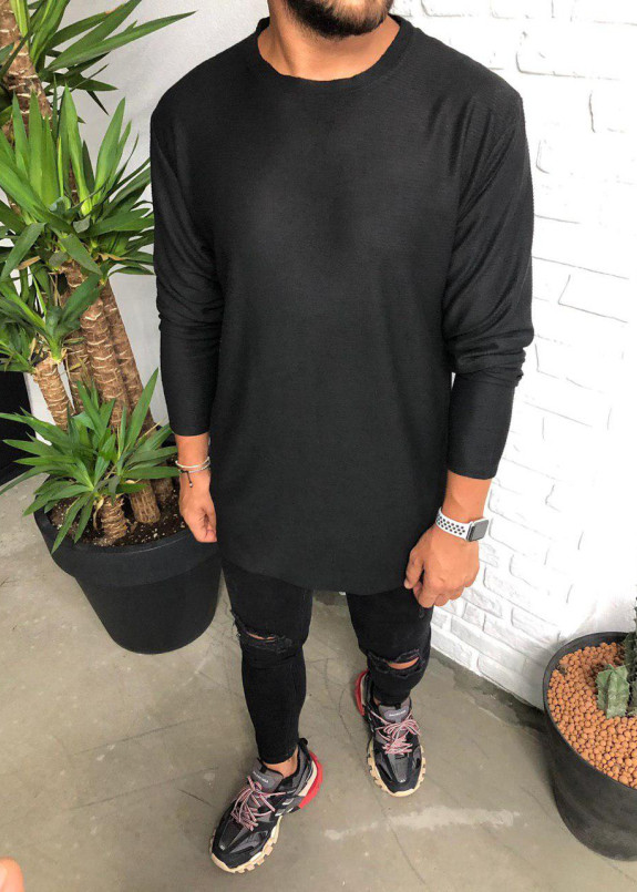 Лонгслив ребристый удлиненный Mfstore Изображение Лонгслив ребристый удлиненный Mfstore