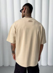 Дизайнерська футболка оверсайз зі вставкою спереду пудра MFStore Изображение Дизайнерська футболка оверсайз зі вставкою спереду пудра MFStore