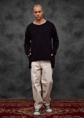 Дизайнерський лонгслів з накладними карманами чорний MFStore Изображение Дизайнерський лонгслів з накладними карманами чорний MFStore