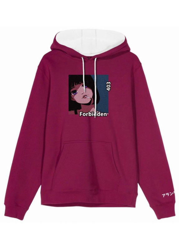 Худи forbidden 403 burgundy hood Изображение Худи forbidden 403 burgundy hood
