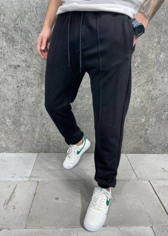 Брюки спортивні зі строчкою чорні MFStore Изображение Брюки спортивні зі строчкою чорні MFStore