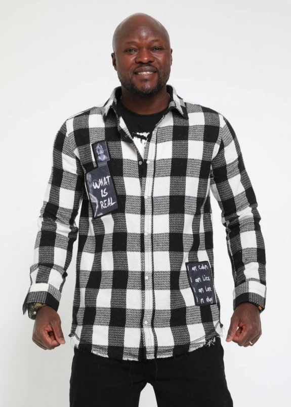 Рубашка в клетку с лого MFStore Изображение Рубашка в клетку с лого MFStore