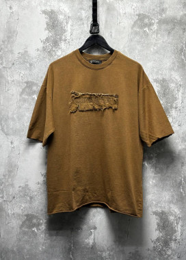 Оверсайз футболка виварена кавого кольору MFStore Изображение Оверсайз футболка виварена кавого кольору MFStore