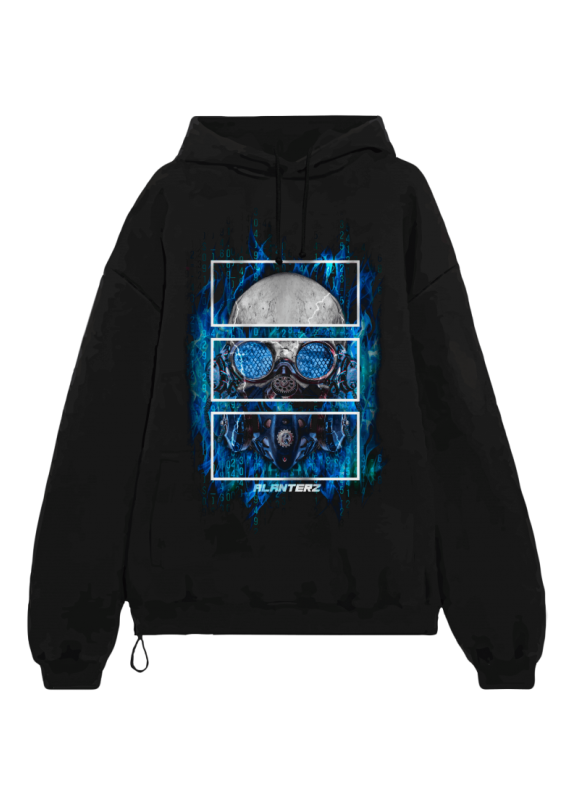 Худи Hinaku Soldier Oversized Black Hood Изображение Худи Hinaku Soldier Oversized Black Hood