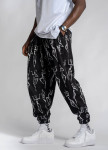 Штани з малюнками вільного крою на манжеті чорні MFStore Изображение Штани з малюнками вільного крою на манжеті чорні MFStore