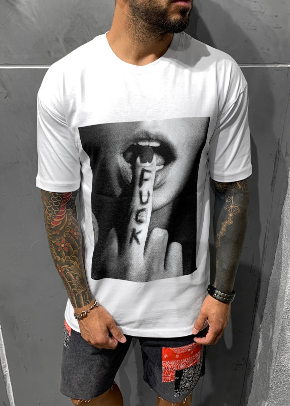 Футболка з дівчиною fuck біла MFStore Изображение Футболка з дівчиною fuck біла MFStore