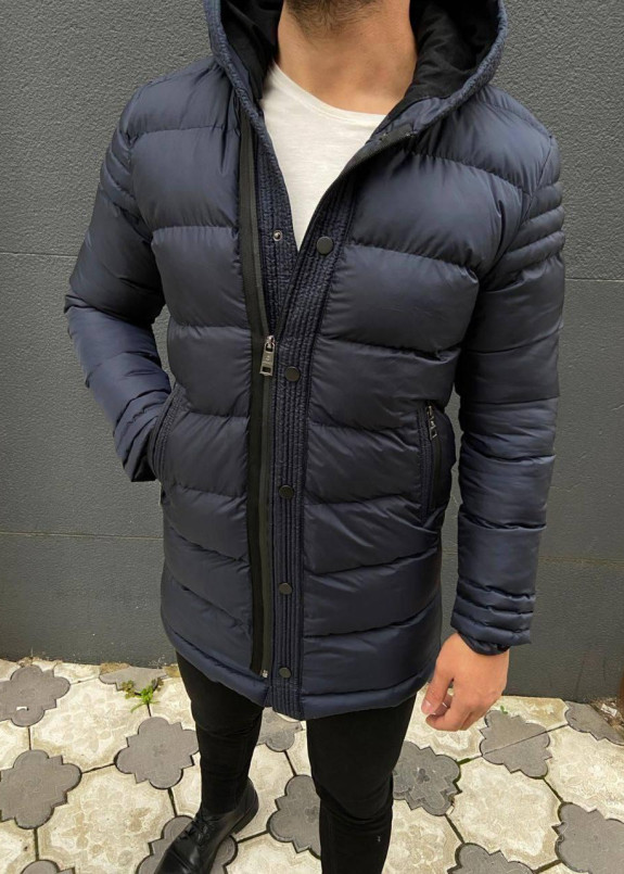 Куртка с матовым замком синяя MFSTORE Изображение Куртка с матовым замком синяя MFSTORE