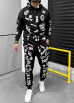 Костюм оверсайз с тектом і принтами чорно-білий MFStore Изображение Костюм оверсайз с тектом і принтами чорно-білий MFStore