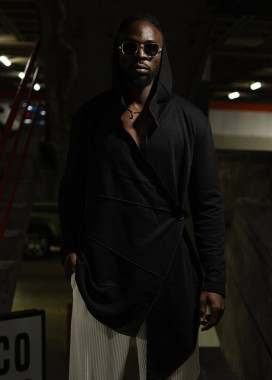 Дизайнерський кардиган на гудзику чорний MFStore Изображение Дизайнерський кардиган на гудзику чорний MFStore