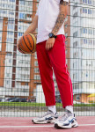 Изображение Cпортивные штаны мужские красные с полосками Tur streetwear