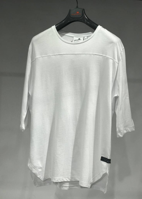 Футболка белая с удлиненным рукавом MFStore Изображение Футболка белая с удлиненным рукавом MFStore