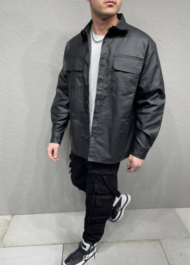 Рубашка оверсайз с пропиткой и удлиненной спинкой MFStore Изображение Рубашка оверсайз с пропиткой и удлиненной спинкой MFStore