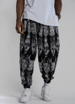 Штани вільного крою з малюнками чорні з білим MFStore Изображение Штани вільного крою з малюнками чорні з білим MFStore