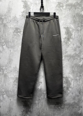 Штани прямі вільного крою на флісі сірі темні MFStore Изображение Штани прямі вільного крою на флісі сірі темні MFStore