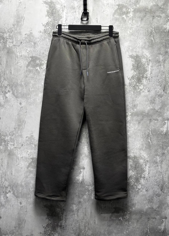 Штани прямі вільного крою на флісі сірі темні MFStore Изображение Штани прямі вільного крою на флісі сірі темні MFStore