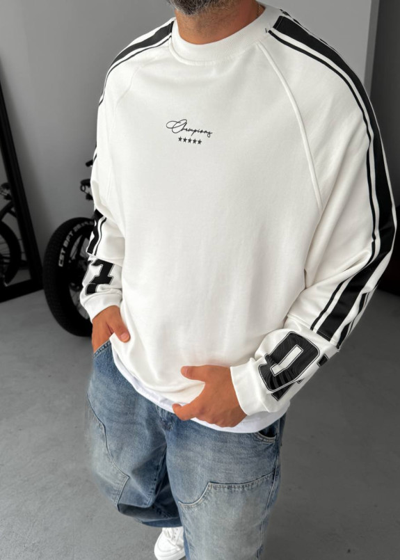 Стильний світшот вільного крою 07 білий MFStore Изображение Стильний світшот вільного крою 07 білий MFStore