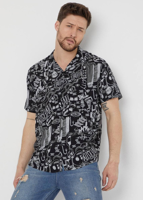 Футболка с коротким рукавом на пуговицах MFStore Изображение Футболка с коротким рукавом на пуговицах MFStore