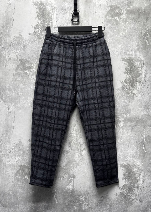 Стильні штани вільного крою сірі з малюнком MFStore Изображение Стильні штани вільного крою сірі з малюнком MFStore