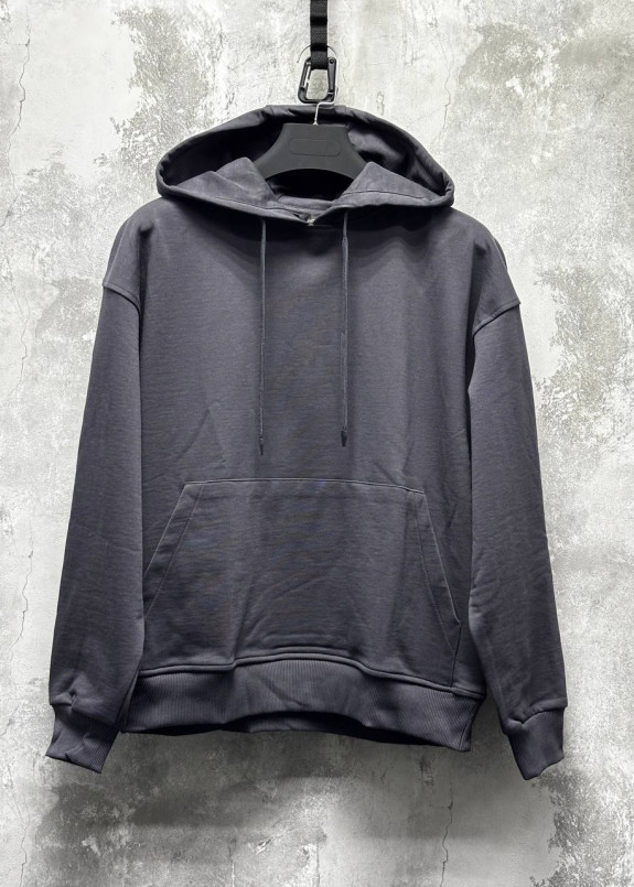 Худі оверсайз базове чоловіче темно-сіре MFStore Изображение Худі оверсайз базове чоловіче темно-сіре MFStore