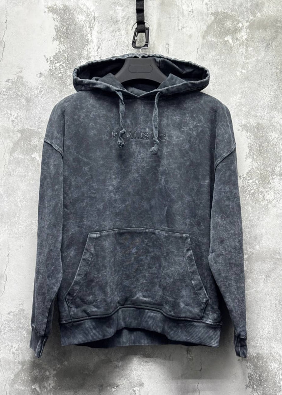 Худі оверсайз виварене базове темно-сіре realistic MFStore Изображение Худі оверсайз виварене базове темно-сіре realistic MFStore