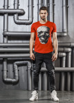 Футболка красная с детализированным черепом Mfstore Изображение Футболка красная с детализированным черепом Mfstore