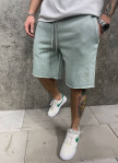 Шорти оверсайз чоловічі з необробленим краєм ментол MFStore Изображение Шорти оверсайз чоловічі з необробленим краєм ментол MFStore