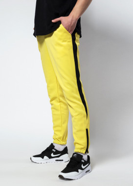 Спортивные штаны мужские жёлтые с лампасами Рокки Tur streetwear Изображение Спортивные штаны мужские жёлтые с лампасами Рокки Tur streetwear
