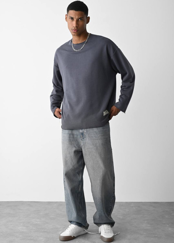 Лонгслів з необробленими краями сірий MFStore Изображение Лонгслів з необробленими краями сірий MFStore