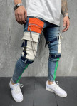 Джинсы с разноцветными вставками узкие MFStore Изображение Джинсы с разноцветными вставками узкие MFStore