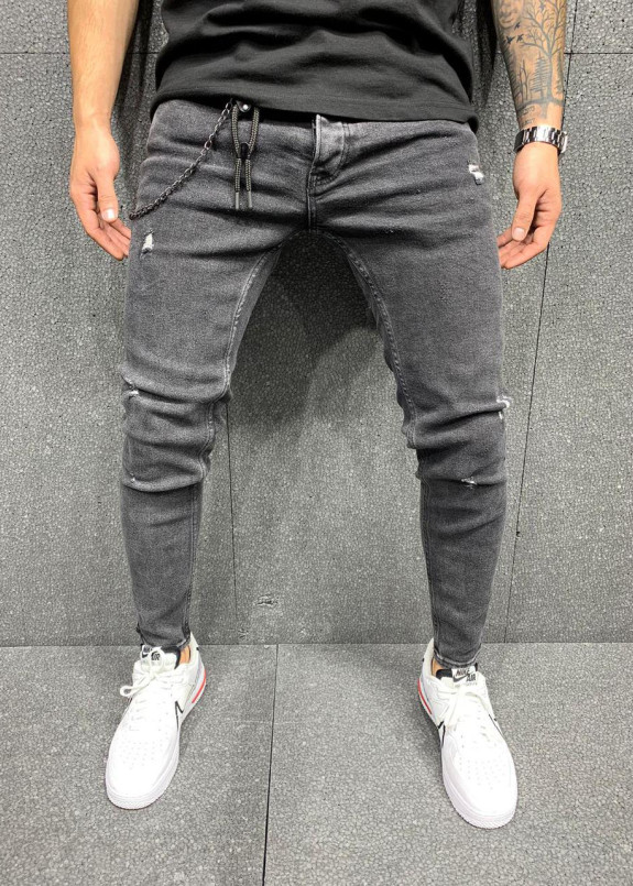 Джинсы серые classic с цепочкой MFStore Изображение Джинсы серые classic с цепочкой MFStore