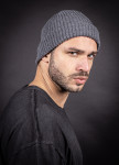 Шапка з теплої пряжі з відворотом сіра MFS Изображение Шапка з теплої пряжі з відворотом сіра MFS
