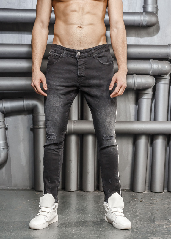 Джинсы с белыми вставками Mfstore Изображение Джинсы с белыми вставками Mfstore