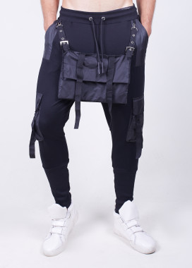 Брюки мужские спортивные с дизайнерской вставкой MFStore Изображение Брюки мужские спортивные с дизайнерской вставкой MFStore