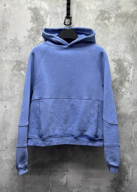 Стильне худі виварене на флісі синє MFStore Изображение Стильне худі виварене на флісі синє MFStore