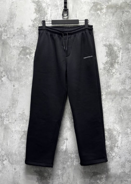 Штани прямі вільного крою на флісі чорні MFStore Изображение Штани прямі вільного крою на флісі чорні MFStore